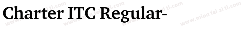 Charter ITC Regular字体转换